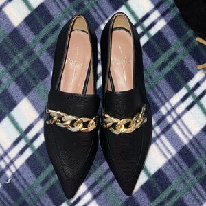 LINEA PAOLO Mabel Pointed Toe Loafer In Black 4.5
